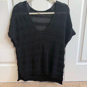 J. Jill Black Knit Crop Top